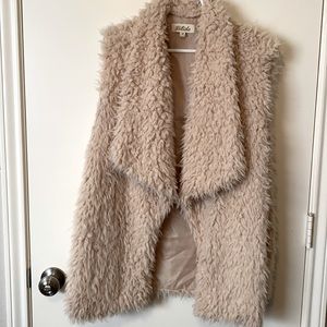 Faux Fur Vest with Pockets